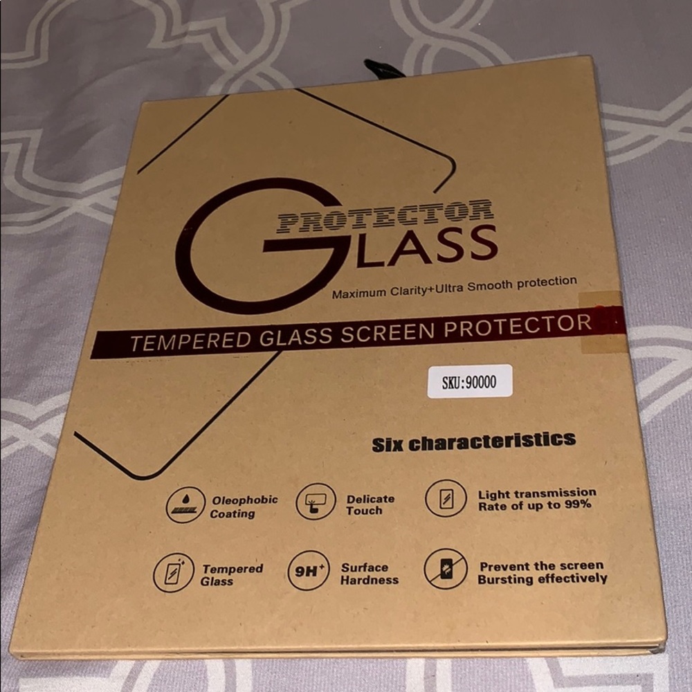 One Tampered glass screen protector for tablet